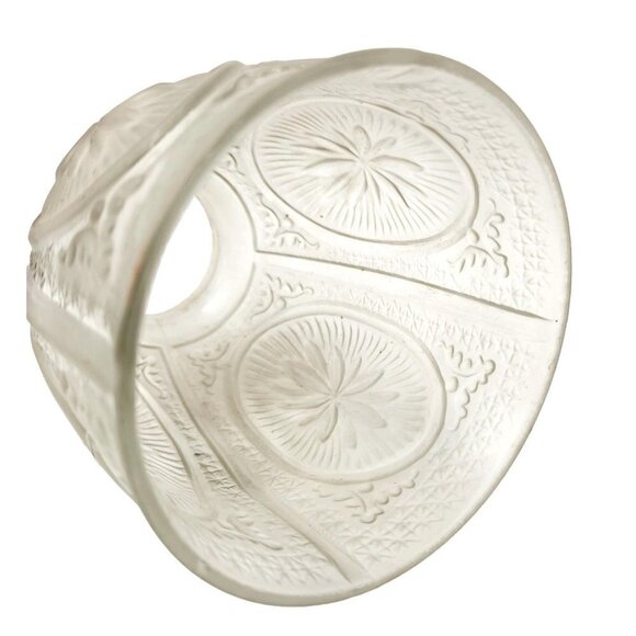 Vintage satin glass ruffled lamp shade replacement light shade sconce shade desk - Picture 4 of 11